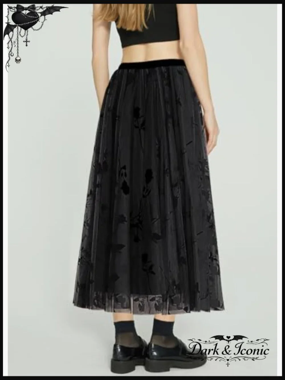 Tulle Midi Pleated Skirt A-line Flowy High Waist Dressy Trendy - Picture 4 of 7